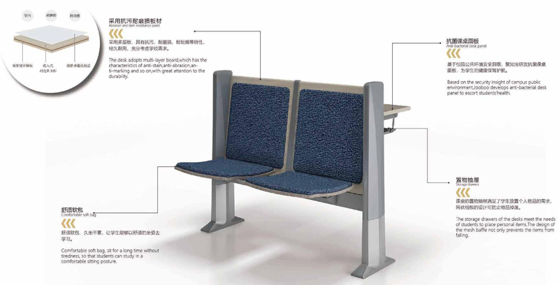 2021-学校会议培训室固定课桌椅-达尔文系列-秋葵视频官网教育家具